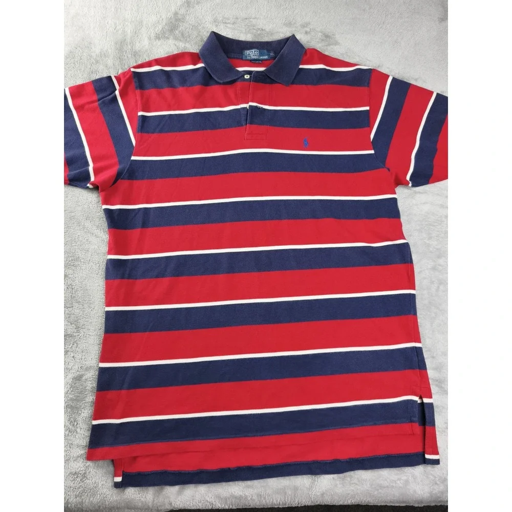 polo ralph lauren‎ polo shirt bundle mens xl striped red blue lot